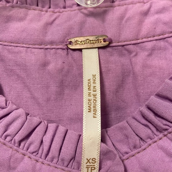 Free People Annie Sleeveless Button-down Tunic in Butterfly Bush (Purple) XS - Picture 3 of 10